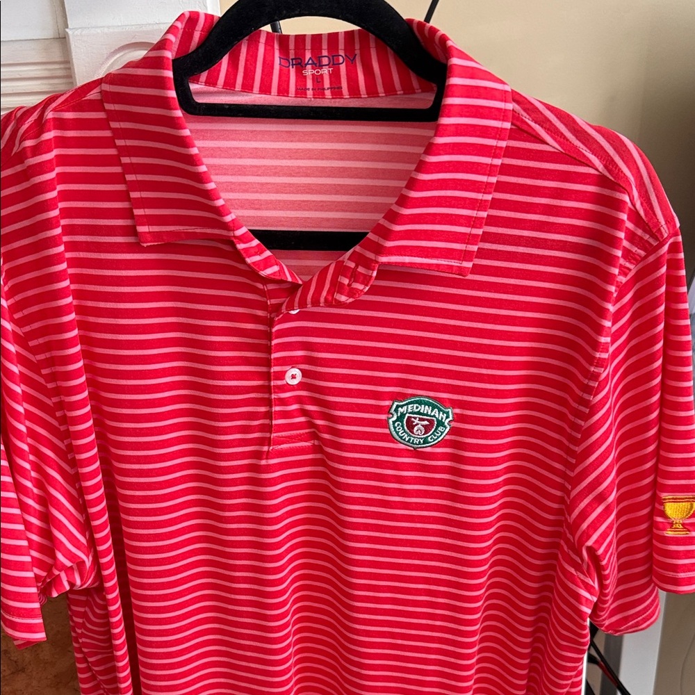 Medinah Presidents Cup Red Striped Polo - BDraddy - Large